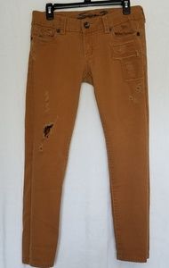 Seven7 Burnt Orange Distressed Jeans